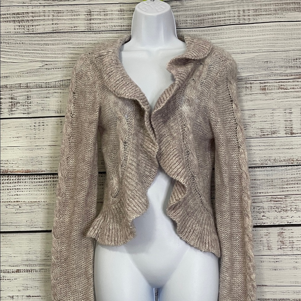 🔥 SALE Decree Blush Pink Open Front Ruffle Cardigan size juniors xl